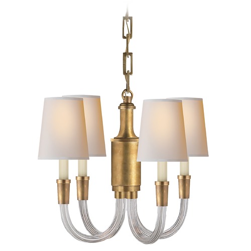Visual Comfort Signature Collection Thomas OBrien Vivian Chandelier in Antique Brass by Visual Comfort Signature TOB5031HABNP
