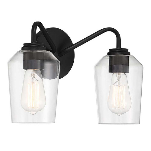 Shayna Flat Black Bathroom Light by Craftmade Lighting