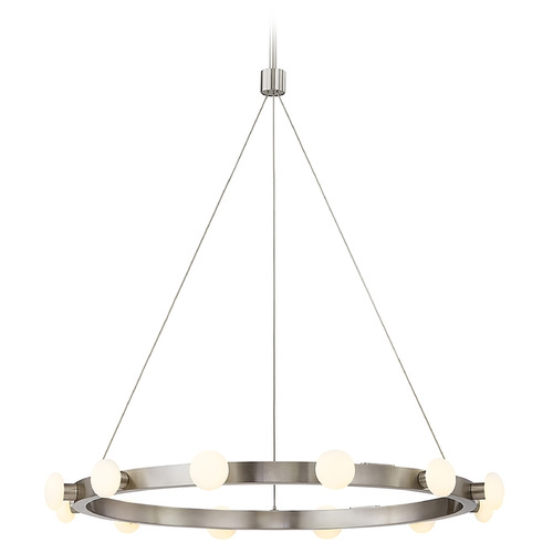 Rezz Brushed Nickel LED Pendant by Kuzco Lighting