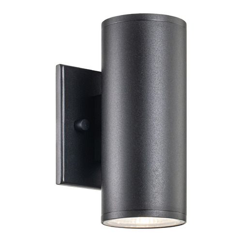 Tubular Matte Black LED Outdoor Wall Light by Matteo Lighting