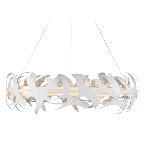 Currey and Company Tijereta Gesso White LED Pendant Light