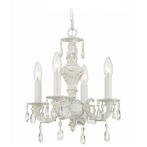 Crystorama Lighting Paris Market Antique White Crystal Chandelier