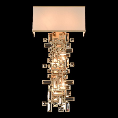 Allegri Crystal Vermeer Brushed Champagne Gold Sconce