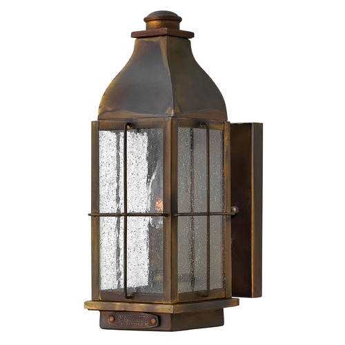 Hinkley Seeded Glass Bronze LED Outdoor Wall Light by Hinkley 2040SN-LL