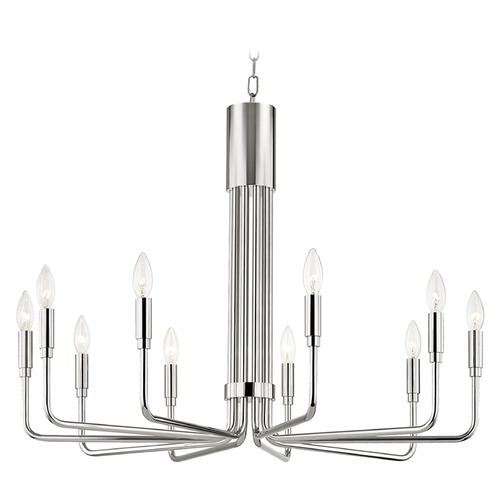 Mitzi by Hudson Valley Brigitte Polished Nickel Chandelier by Mitzi by Hudson Valley H261810-PN