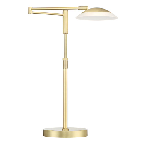 Arnsberg Meran Turbo Satin Brass LED Swing Arm Lamp with Bowl / Dome Shade