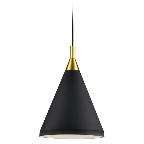 Kuzco Lighting Dorothy Black & Gold Pendant by Kuzco Lighting 492710-BK/GD