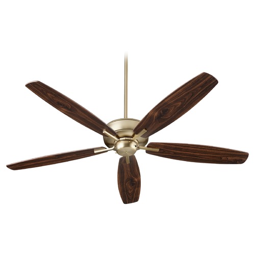 Quorum Lighting Breeze 60-Inch Aged Brass Ceiling Fan Without Light by Quorum Lighting 7060-80