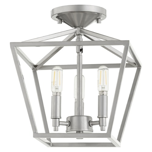 Quorum Lighting Gabriel Classic Nickel Semi-Flush Mount by Quorum Lighting 304-10-64