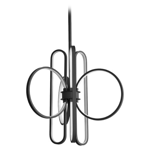 Lupe 23-Inch LED Pendant in Black by Oxygen Lighting