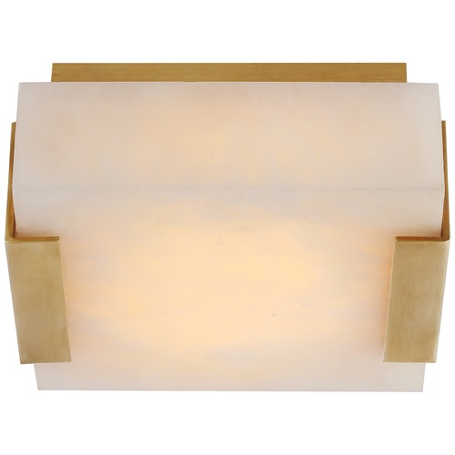 Visual Comfort Signature Collection Kelly Wearstler Covet Low Clip Flush Mount in Brass by Visual Comfort Signature KW4110ABALB