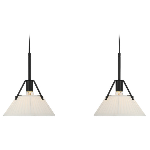 Meridian 2-Light Linear Chandelier in Matte Black by Meridian M100108MBK