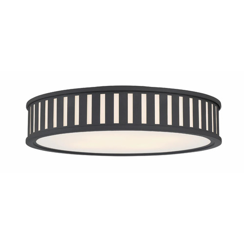 Kendal 22.50-Inch Flush Mount in Black Forged by Crystorama Lighting