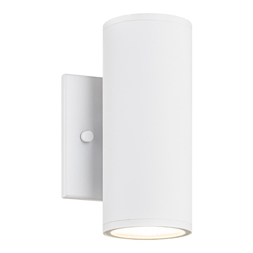Tubular Matte White LED Outdoor Wall Light by Matteo Lighting