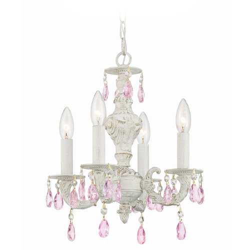 Crystorama Lighting Paris Market Antique White Crystal Chandelier