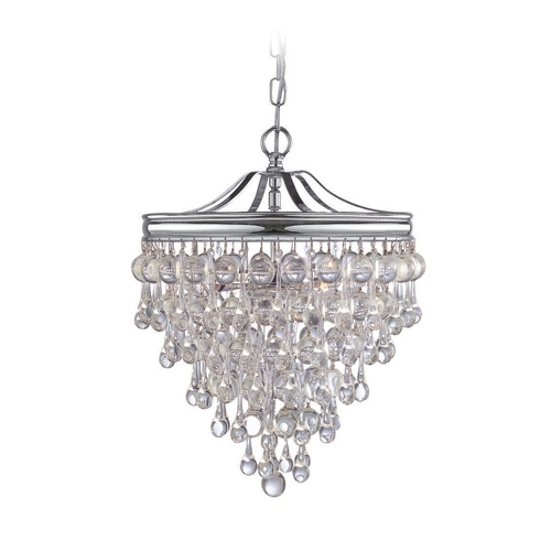 Crystorama Lighting Calypso Crystal Mini-Chandelier in Polished Chrome by Crystorama Lighting 130-CH