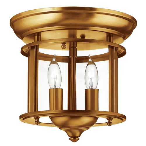 Hinkley Gentry 9-Inch Heirloom Brass Flush Mount by Hinkley Lighting 3472HR