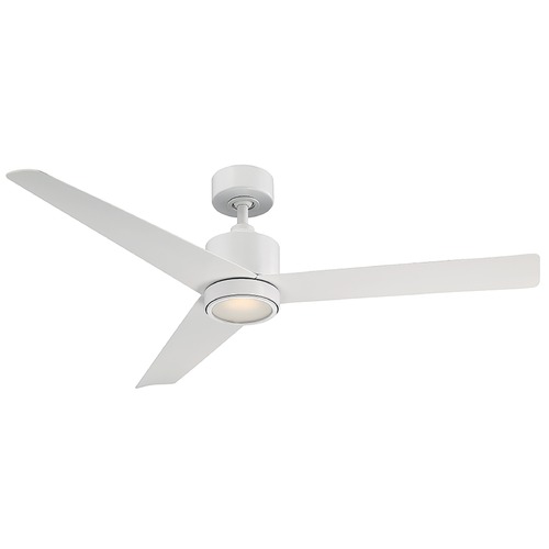 Modern Forms by WAC Lighting Modern Forms Lotus Matte White LED Ceiling Fan with Light FR-W1809-54L-MW