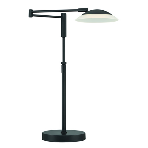 Arnsberg Meran Turbo Black LED Swing Arm Lamp with Bowl / Dome Shade