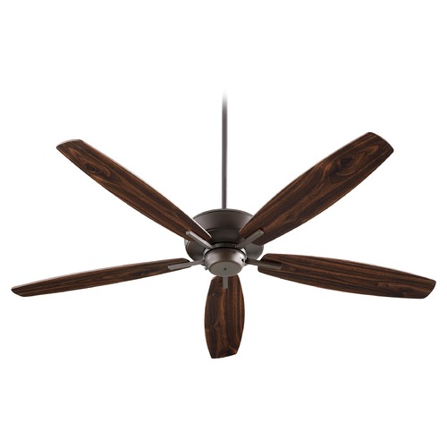 Breeze 60-Inch Oiled Bronze Ceiling Fan Without Light by Quorum Lighting