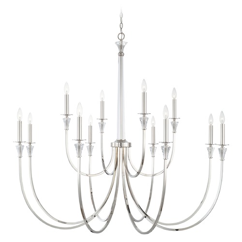 HomePlace by Capital Lighting Laurent 52-Inch Chandelier in Polished Nickel by HomePlace by Capital Lighting 441801PN