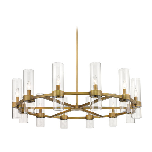 Datus Rubbed Brass Chandelier by Z-Lite