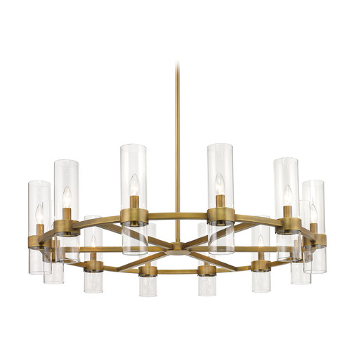 Z-Lite Datus Rubbed Brass Chandelier by Z-Lite 4008-12RB