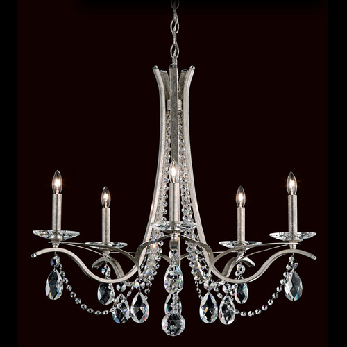Vesca Antique Silver Crystal Chandelier by Schonbek Lighting