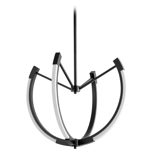 Utopia 28-Inch LED Chandelier in Black by Oxygen Lighting