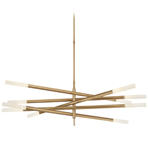 Kelly Wearstler Rousseau Chandelier in Antique Brass by Visual Comfort Signature