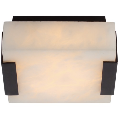 Visual Comfort Signature Collection Kelly Wearstler Covet Low Clip Flush Mount in Bronze by Visual Comfort Signature KW4110BZALB