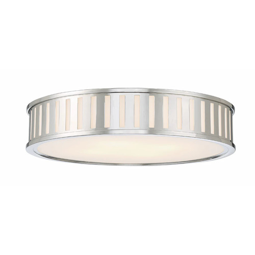 Kendal 22.50-Inch Flush Mount in Nickel by Crystorama Lighting