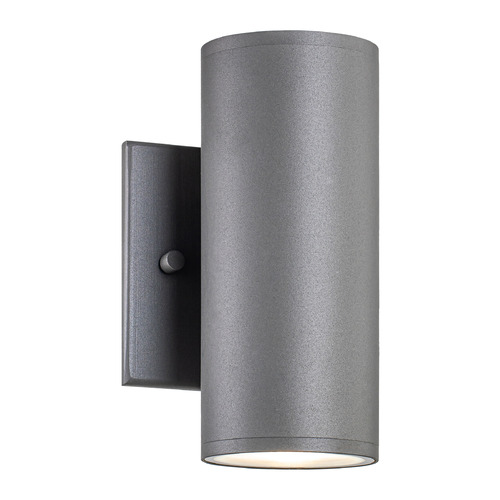Tubular Grey LED Outdoor Wall Light by Matteo Lighting