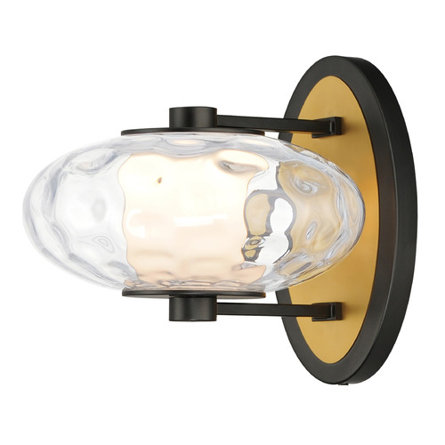 Amulet Black & Natural Aged Brass LED Sconce by ET2 Lighting