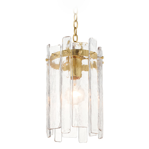 Maxim Lighting Maxim Lighting Warren Gold Leaf Mini-Pendant Light with Cylindrical Shade 21831AGGL