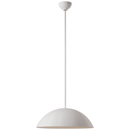 Utopia 18-Inch Sculpted Pendant in Plaster White by VC Signature