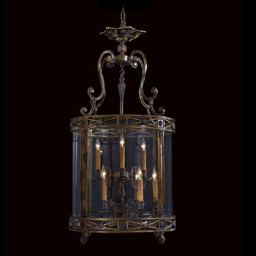 Pendant with Clear Glass in Oxide Brass by Metropolitan Lighting