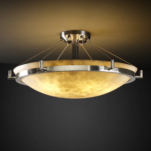 Justice Design Group Justice Design Group Clouds Collection Semi-Flushmount Light CLD-9682-35-NCKL