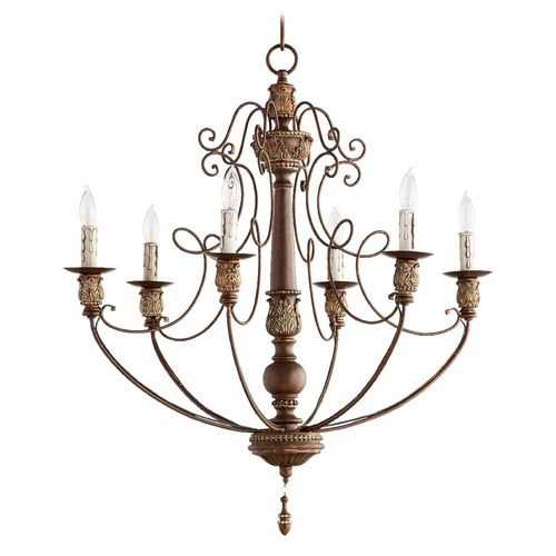 Salento Vintage Copper Chandelier by Quorum Lighting