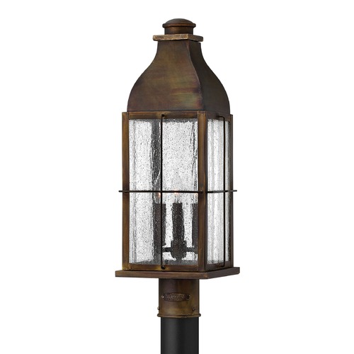 Hinkley Seeded Glass Bronze LED Post Light by Hinkley 2041SN-LL