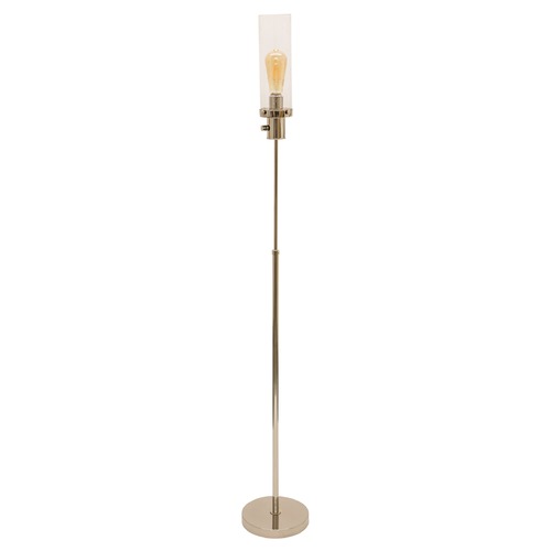 House of Troy Lighting House of Troy Ira Polished Nickel Floor Lamp with Cylindrical Shade IR700-PN