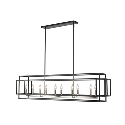 Titania Black & Brushed Nickel Linear Light by Z-Lite