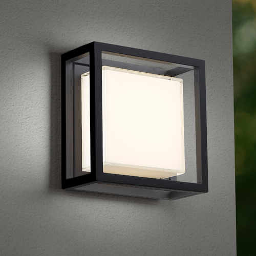 Modern Forms by WAC Lighting Modern Forms Framed Black LED Outdoor Wall Light 3000K 776LM WS-W73608-BK