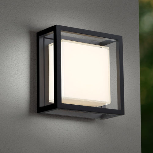 Framed 8-Inch LED Outdoor Wall Light in Black by Modern Forms