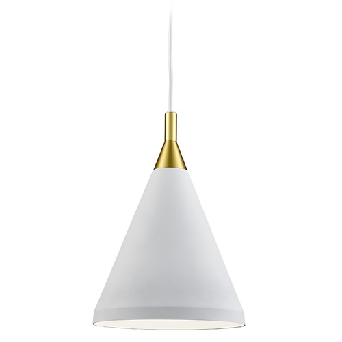 Dorothy White & Gold Pendant by Kuzco Lighting