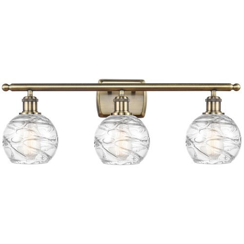 Innovations Lighting Innovations Lighting Small Deco Swirl Antique Brass Bathroom Light 516-3W-AB-G1213-6