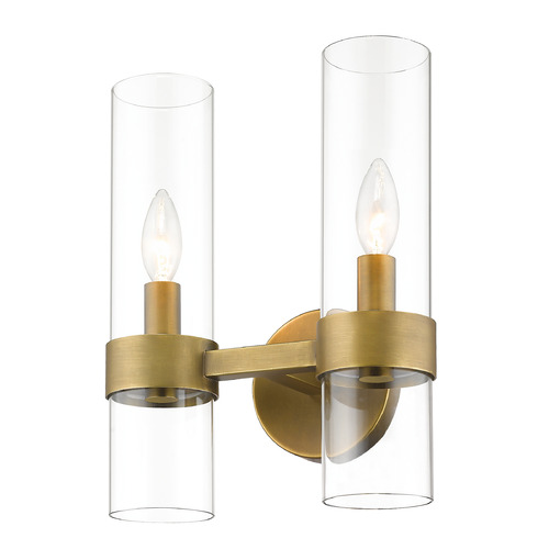 Z-Lite Datus Rubbed Brass Sconce by Z-Lite 4008-2S-RB