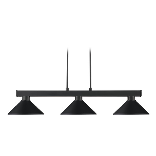 Cobalt Matte Black Billiard Light by Z-Lite