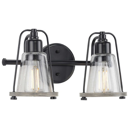 Progress Lighting Conway Matte Black Bathroom Light