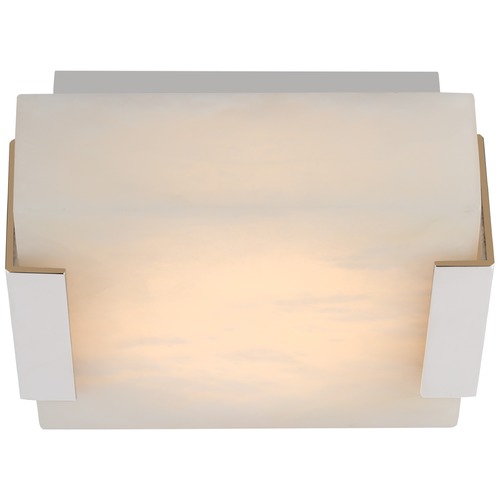 Visual Comfort Signature Collection Kelly Wearstler Covet Low Clip Flush Mount in Nickel by Visual Comfort Signature KW4110PNALB